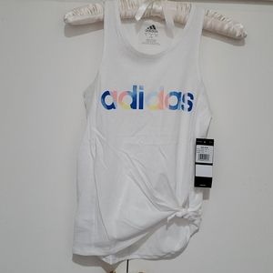 Adidas girls tie front tank